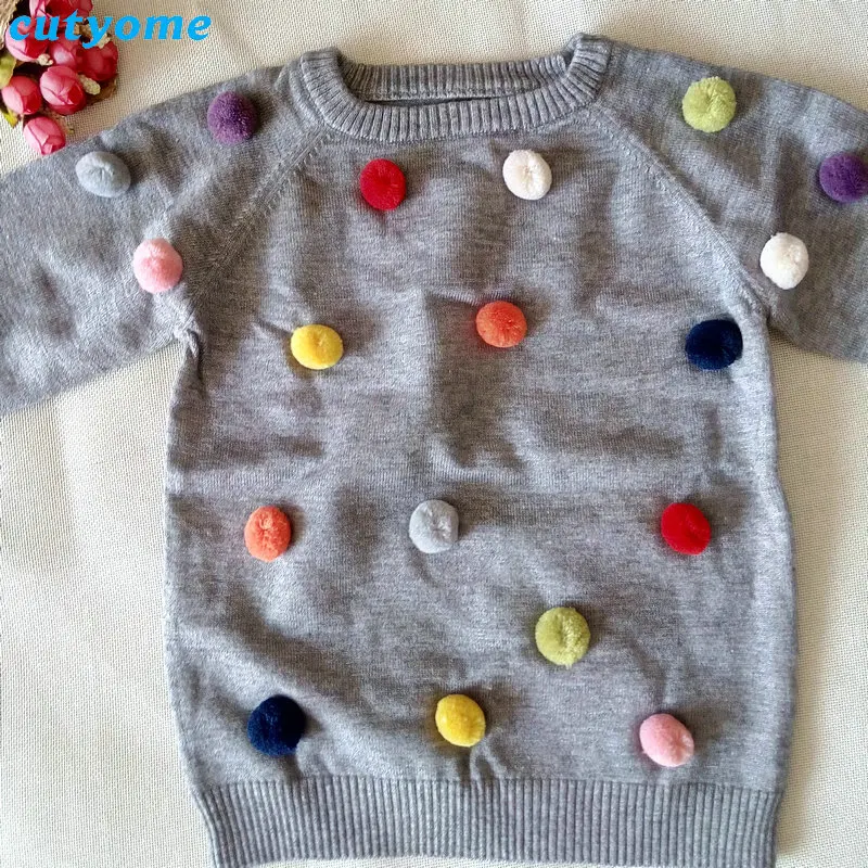 Свитер для девочек Новинка года, осенне-зимний модный свитер для маленьких детей от 2 до 5 лет Вязаный топ с длинными рукавами, кардиган, одежда