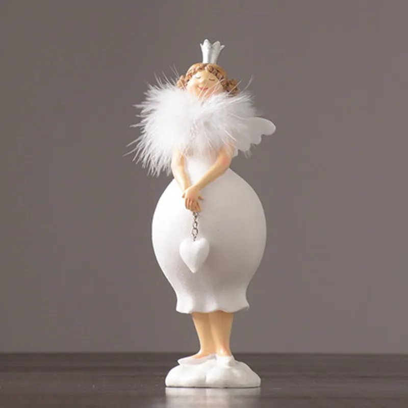  White Ange Cherub Creative Wine Cabinet Living Room Desk Ornaments Bedroom Home Decor Accessories M - 33016044715