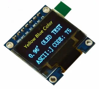 

0.96 inch OLED display screen module with PCB base board yellow blue color SSD1306 controller 7pin SPI interface
