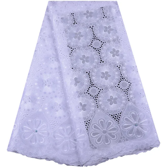 African Lace Fabrics High Quality For Women Cotton French Dry Lace Fabric With Stones Swiss Voile Lace In Switzerland 5