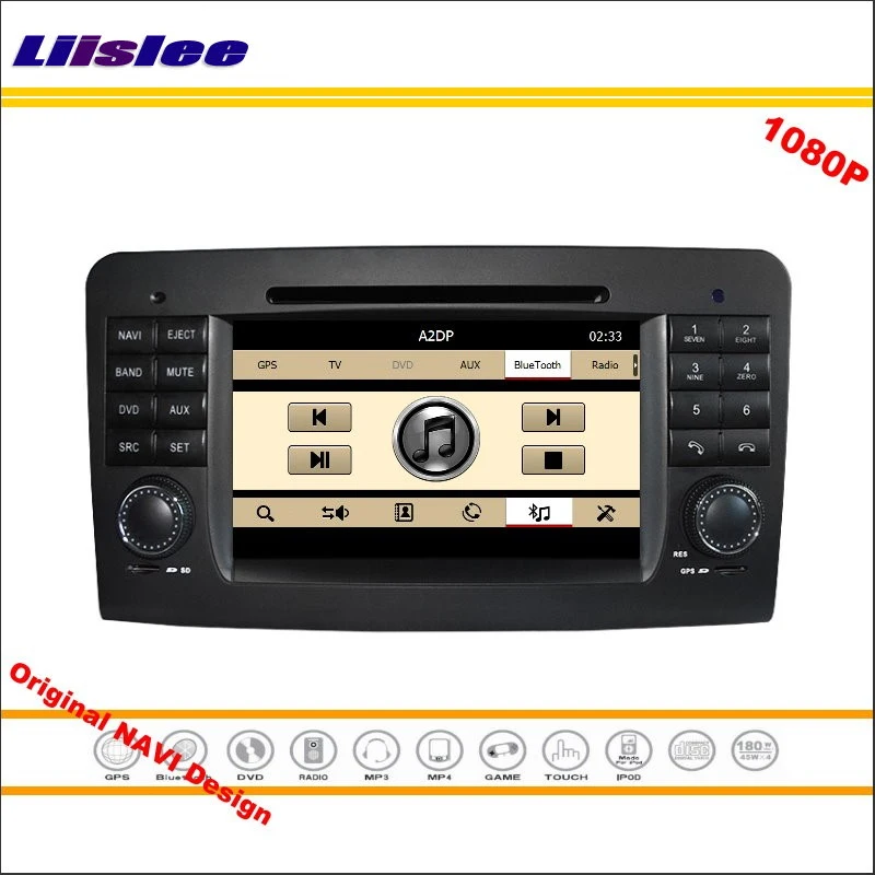 Cheap Liislee For Mercedes Benz GL X164 2005~2012 Stereo Radio CD DVD Player GPS Navigation 1080P HD Screen System Original NAV Design 2