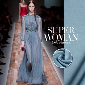 

Super high tip goods V gas blue Dingxian thin yarn fabric cloth isImported originally from Italy