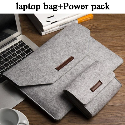 grey sets Горячая Мягкая шерстяная фетровая сумка для Apple Macbook Air Pro retina 11 12 13 15 чехол для ноутбука Xiaomi lenovo hp Dell 13,3 15,6 чехол - Цвет: grey sets