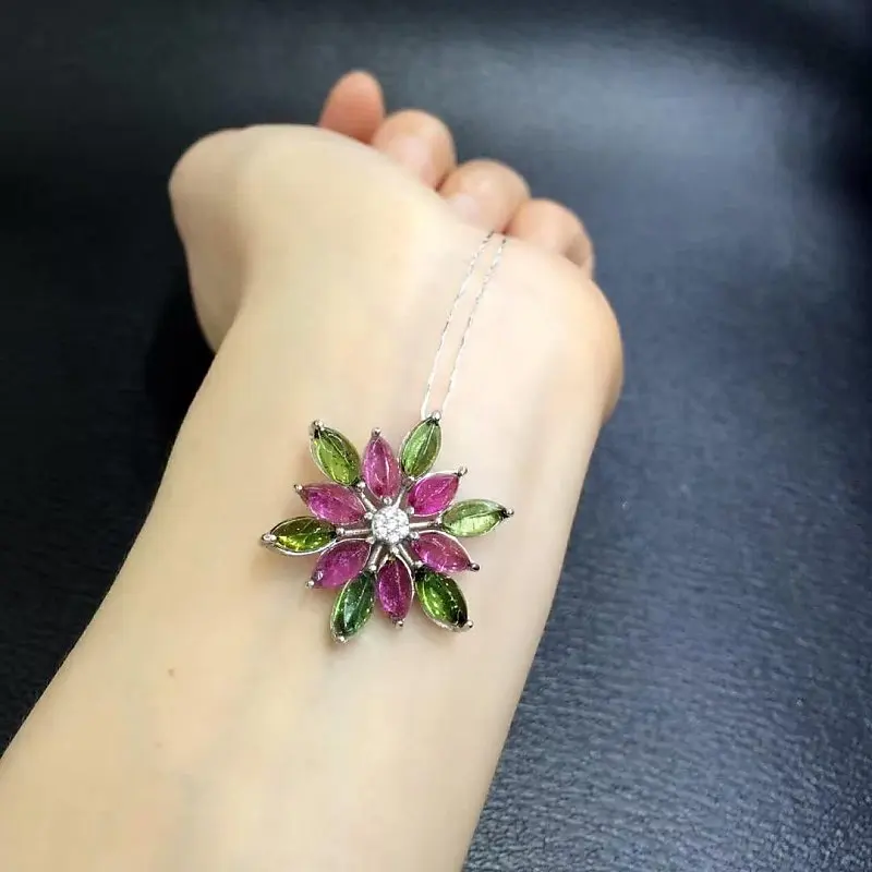 

2017 Collier Qi Xuan_Tourmaline Stone Fashion Pendant Necklaces_Real Necklaces_Quality Guaranteed_Manufacturer Directly Sale