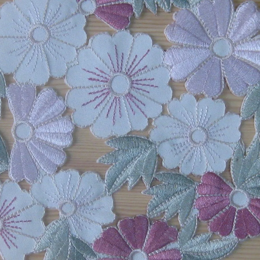Vezon Популярный круглый элегантный полиэстер Цветочный Коврик с вышивкой нежная скатерть вышитые вырезные салфетки