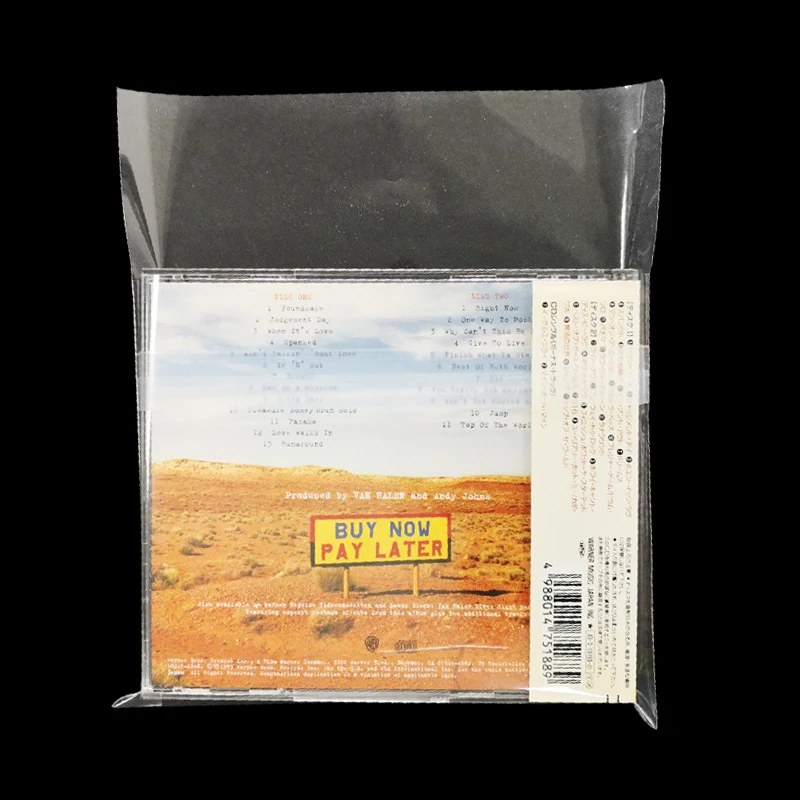 50 투명 4CD BOXSET 외부 슬리브 재밀봉 가능한 4Mil 슬리브 4CD BOXSET용 4CD 보호 가방