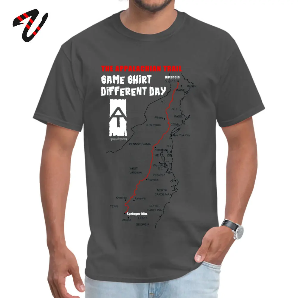 Custom Appalachian Trail Shirt Normal Short Sleeve Lovers Day Tops & Tees Fitted Crew Neck Cotton Tees Male Tshirts Appalachian Trail Shirt 9442 carbon
