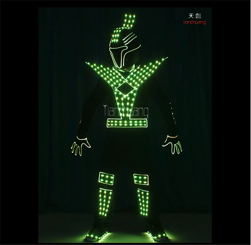 TC-176 программируемый мужской светодиодный робот танцевальные костюмы робот костюм полноцветный светодиодный свет DJ одежда светящаяся сценическая одежда диско