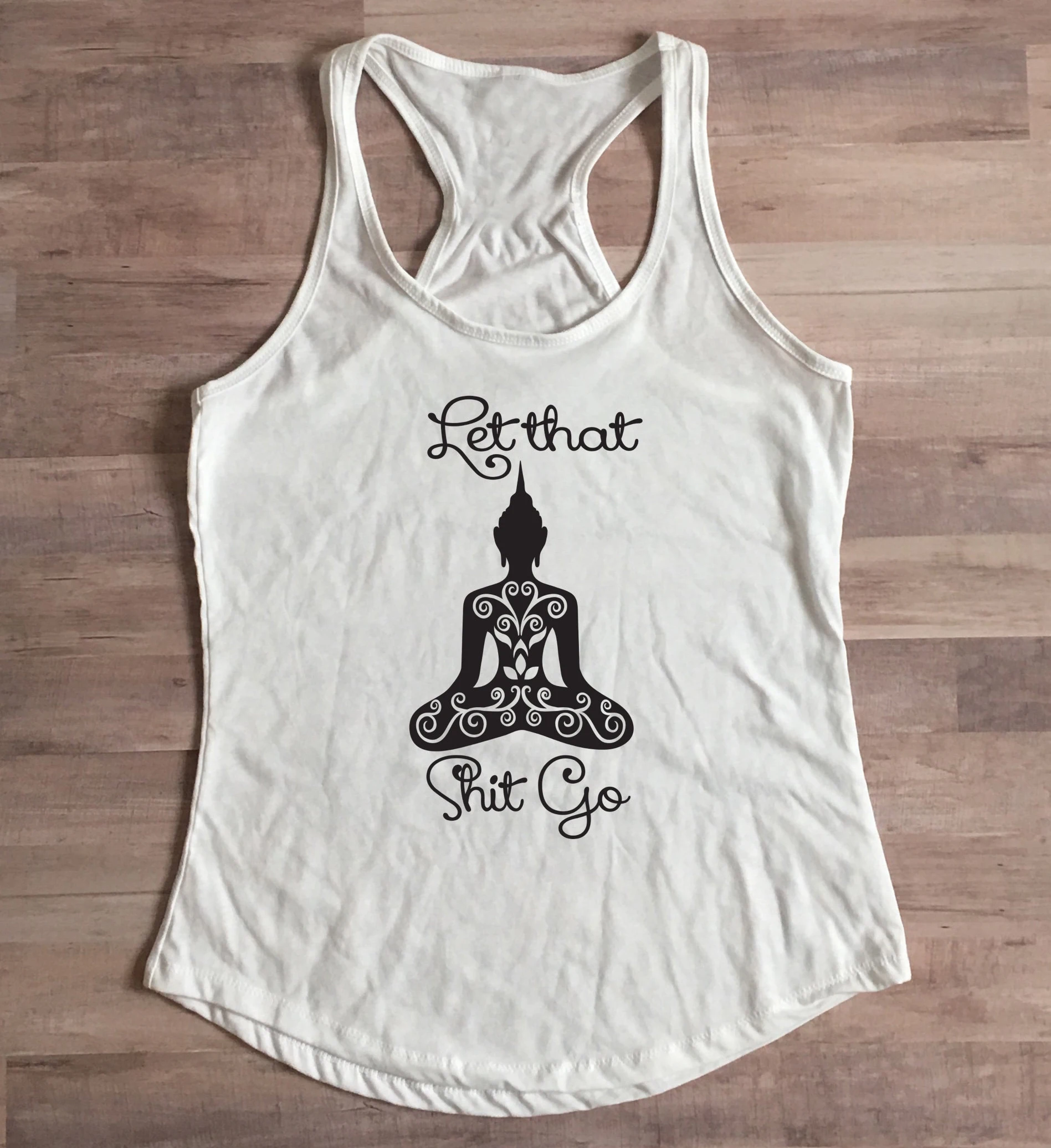 Let That Shit Go Racerback, майка, религиозный Забавный подарок, grunge tumblr, майка, майка, без рукавов, вечерние, уличная одежда