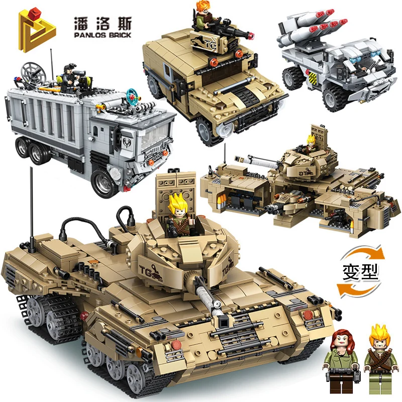

2019 Military Tank Sets Ww2 World War 2 Armored SWAT Army Building Blocks Truck Bricks Figures Gifts Children Toys
