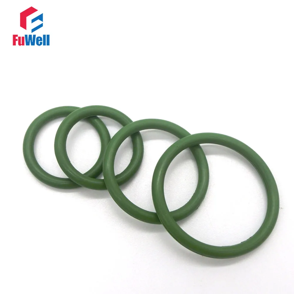 Buy 20pcs 1.9mm Thickness Green FKM O Ring Seals 5/6/7