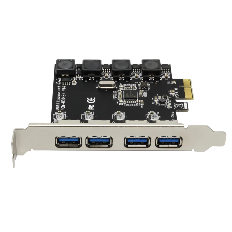 5 Гбит/с Superspeed 4 порта USB 3,0 карта расширения адаптер PCI-E PCI Express контроллер для PCIe X1 X4 X8 X16 порт для Win 7 8 10