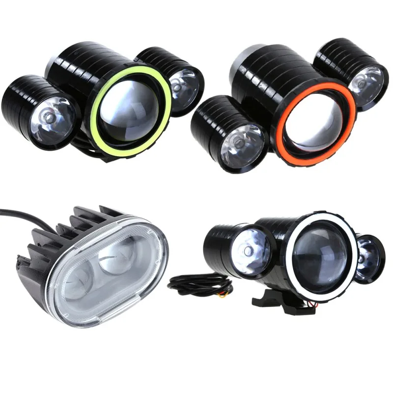 

3 Modes Bright Motorcycle LED Light Strobe Flashlight Warning Light Brake Spotlights Cycling Front Frame Head Light Truck Lamp