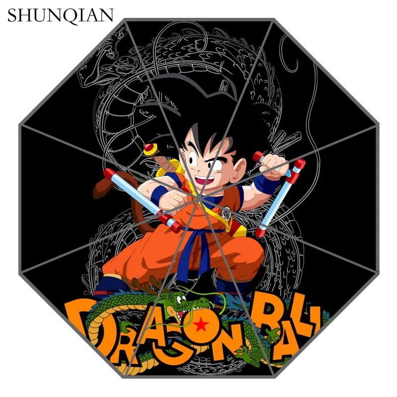 

P# Dragon Ball Z 04 Umbrella Custom Printing Foldable Sun Rain Travel Umbrella Non-Automatic Decorative High-Quality Umbrella