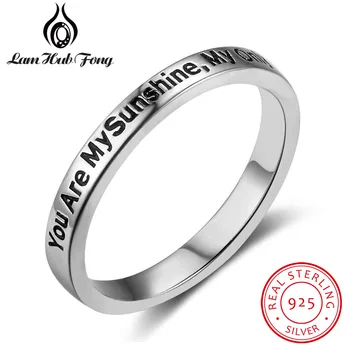 

Trendy You Are My Sunshine,My Only Sunshine 925 Sterling Silver Rings for Women Vintage Style Rings Fine Jewelry Gift