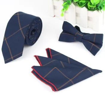 

3 PCS Men Strip Bowtie Tie Pocket Square Wedding Dress Suits Bow Tie Handkerchief Set Lote