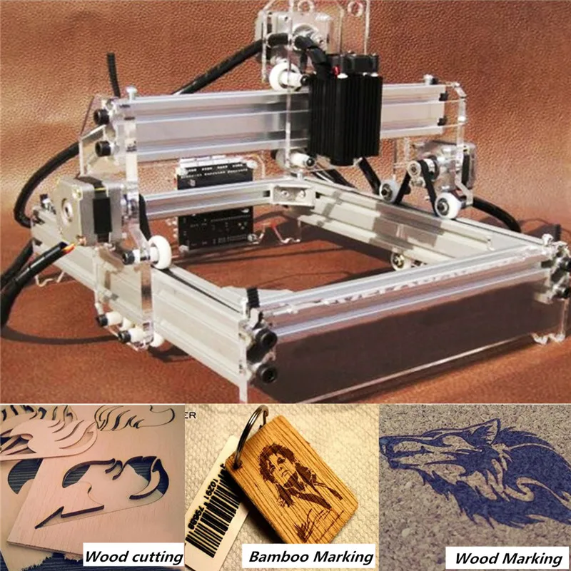 

2000MW A5 17x20cm Laser Engraver Cutting Machine Desktop Engraving CNC Printer DIY Desktop Wood Cutter + Laser Goggles