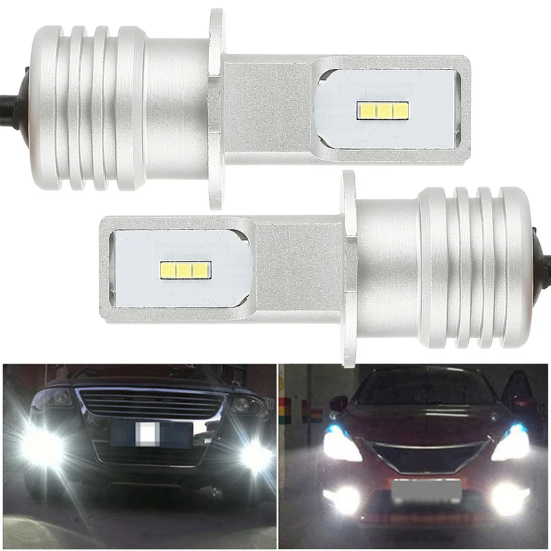 

2PCS H3 6000LM 6000K White 8000K Ice Blue Car LED Fog Lights Auto DRL Lamps Bulbs CSP-Y11 Car LED Plug and Play Auto Accessories