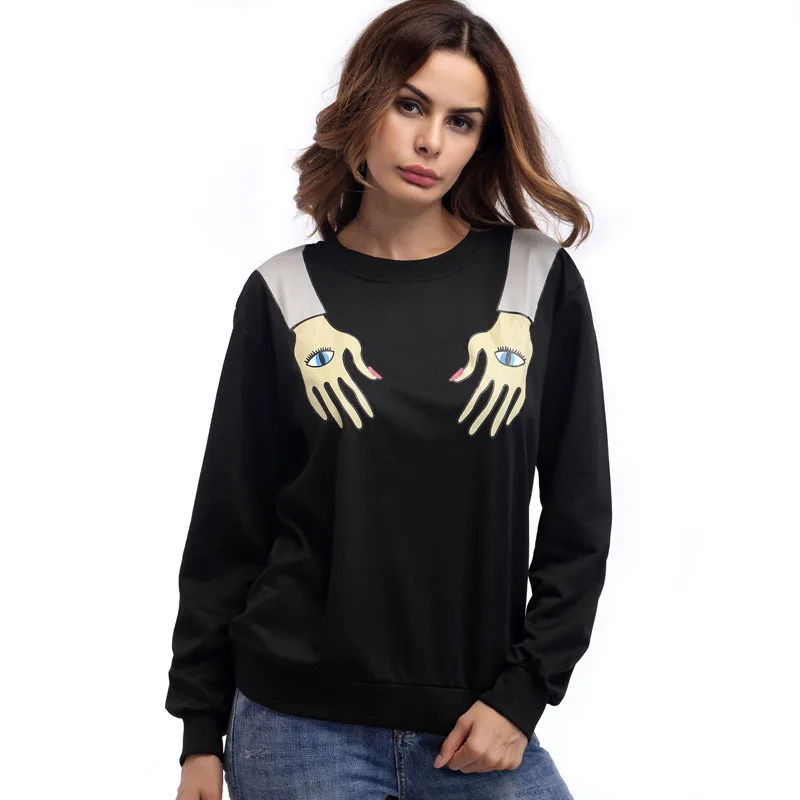 

2017 S-XXL New Autumn Women Casual Winter Fashion Printed Sweatshirts Pullover Loose Tops