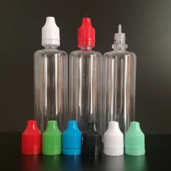 

Empty Bottle 100ml PET Plastic Dropper Bottles with Long Thin Needle Tips Tamper Evident Seal and Childproof caps for E liquid
