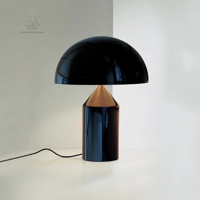 Креативный модный светодиодный металлический художественный декоративный реплики гриб черного золота настольная лампа для спальни гостиной настольная лампа для чтения