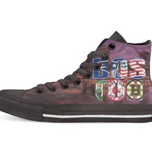 Американский город Boston спортивные команды Новинка Desgin унисекс высокие холщовые плоские повседневные туфли на заказ Прямая