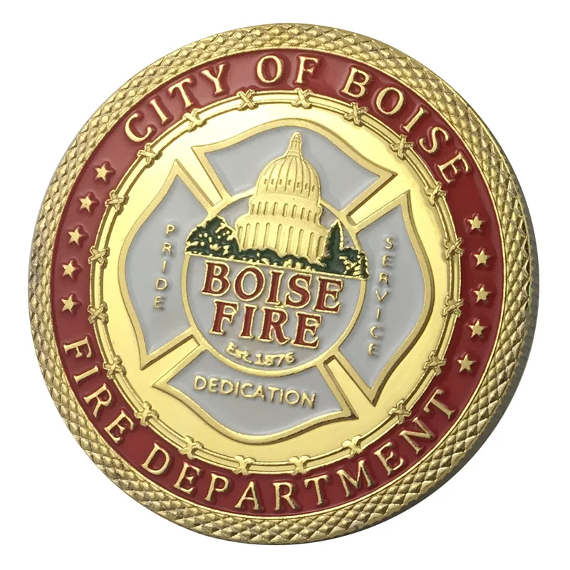 Поставка золотое покрытие город Бойсе Пожарная служба вызов монета/медаль 1346