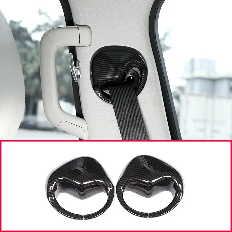 

2pcs For Land Rover Discovery 5 7 Seats 2017 2018 LR5 L462 ABS Matte Chrome Front Row Safety Belt Cover Trim Car Accessories
