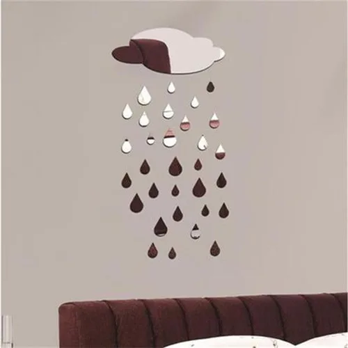 free shipping cloud and rain compact wall mirror sticker wall decoration decal 1mm thick ps plastic - Mirror Wall Decor free shipping cloud and rain compact wall mirror sticker wall decoration decal 1mm thick ps plastic - Mirror Wall Decor