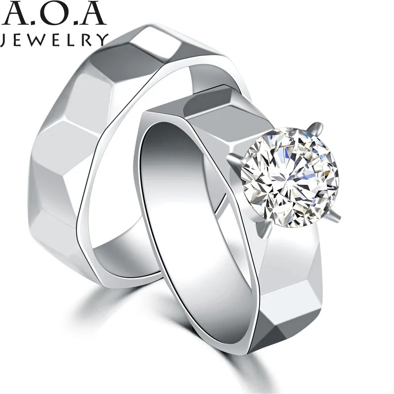 

Hot Sale Love Couple Rings Stainless Steel CZ Ring Unique Fine jewelry For Women Men Wedding Engagement
