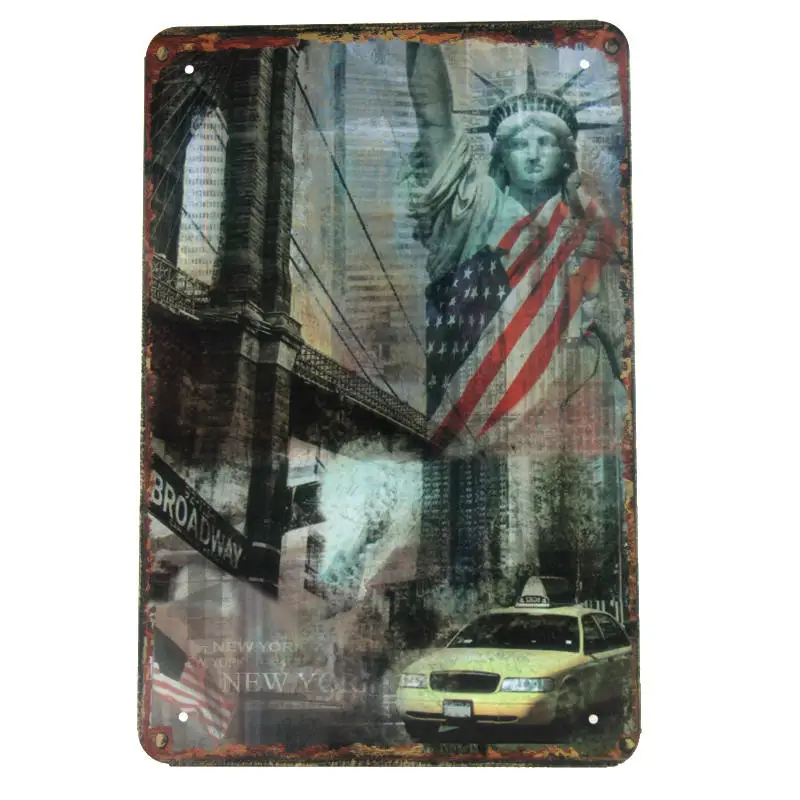 30x20 см Лондонский винтажные металлические жестяные знак Ретро-табличка для кафе, бар, Паб Стены Статуя для декора свободы арт дощечки с рисунком A941