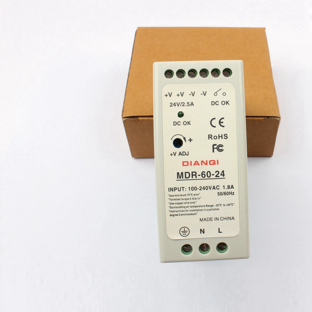 Us 9 85 10 Off High Quality Din Rail Power Supply Switch Mdr 60 24 60w 24v Output Dianqi Switching Din Rail Power Din Rail Power Supply24v Supply