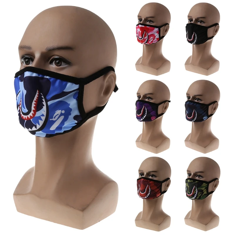 

Shark Mouth Anti-Fog Flu Face Masks Unisex Surgical Respirator Mouth-muffle Mask