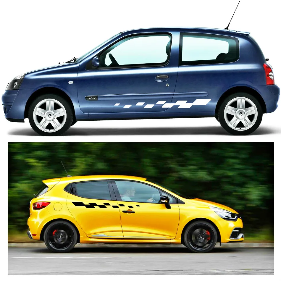 Автомобильная наклейка подходит для renault clio R.S кампус гонки градиент боковая