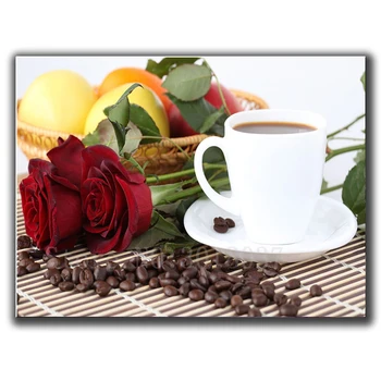 

3D Diamond Mosaic Diy Diamond Embroidery Warm Farm-House Early Tea Full Diamond Painting Cross Stitch Rhinestone Home Decoration