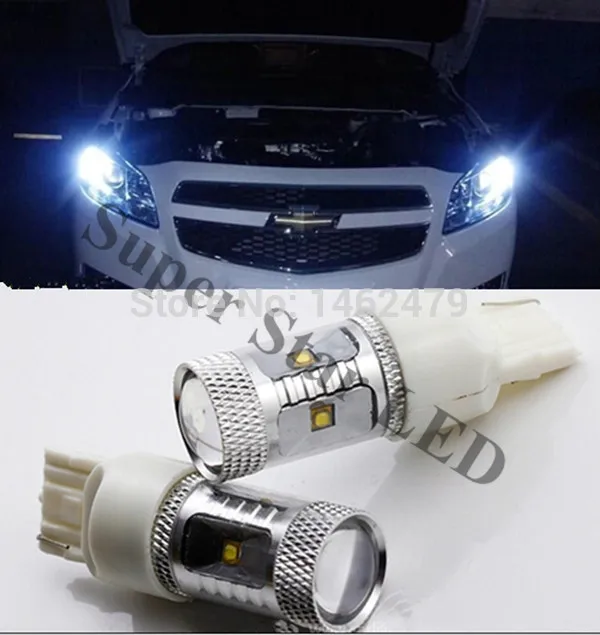 Пара светодиодных габаритных ламп габаритные огни дневные ходовые DRL 7443 W21/5 Вт