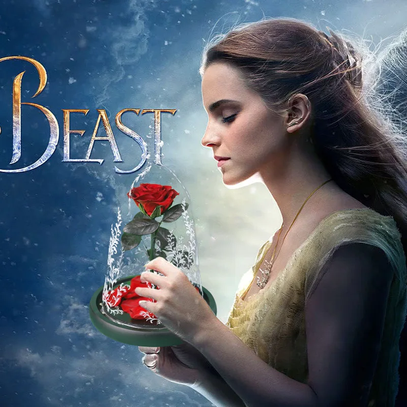 Beauty-and-the-Beast-Red-Rose-in-a-Glass-Dome-on-a-Wooden-Base-for-Valentine