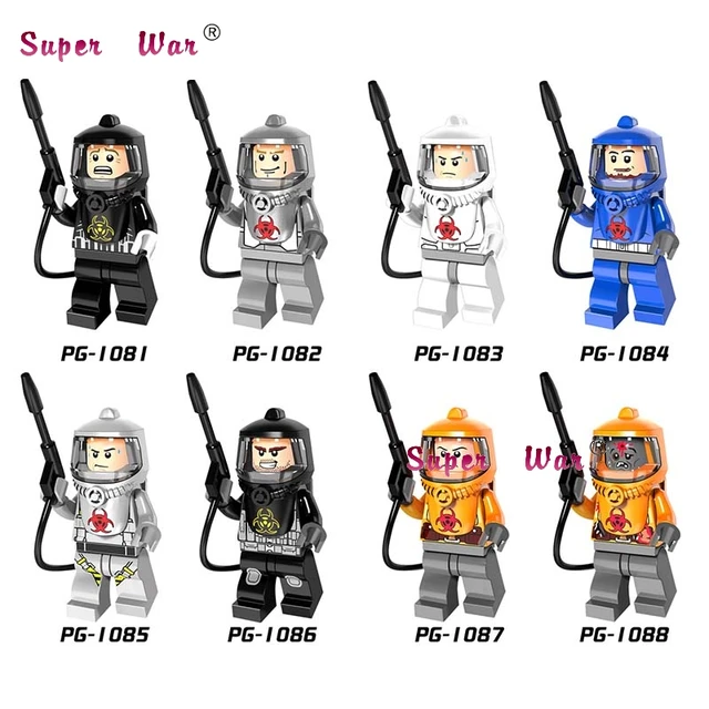 Best Offers 1PCS Fire-fighting Anti-chemical Clothers Zombie Collection Series Figures building blocks bricks toys for children