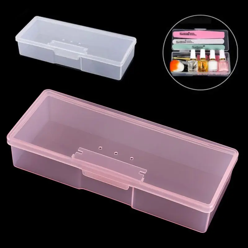 Shellhard 1pc Nail Storage Box Plastic High Quality Transparent