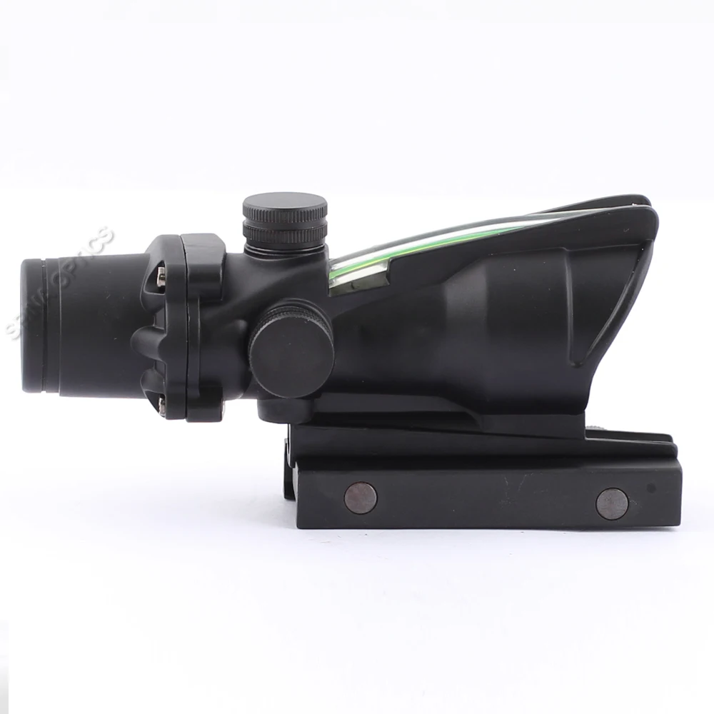 Fibra Óptica Verde, Riflescope com Picatinny Rail para M16 Rifle, ACOG 1X32