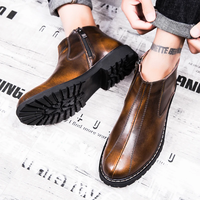 NORTHMARCH/мужские ботинки челси; Повседневная обувь из высококачественной кожи; мужские модные ботильоны; мужские ботинки; Botas Masculina Mannen Schoenen