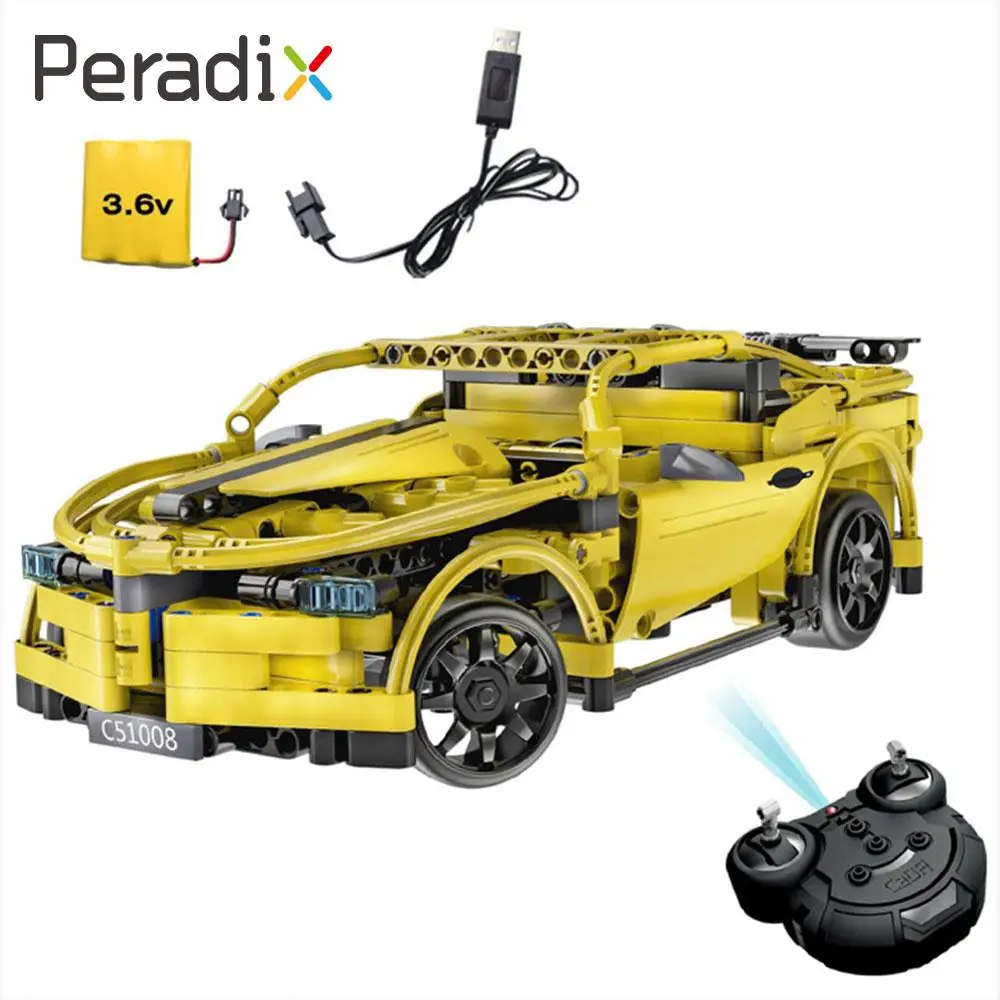 

Race Car Model Building Kits Blocks Bricks Compatible Sports Block Car Electronic Rc Sports Car DIY Sports Car For Children