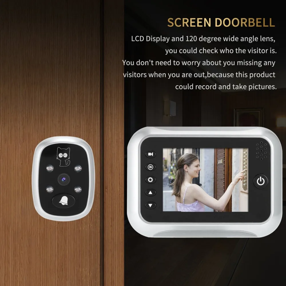 3.5" LCD T115 Color Screen Doorbell Viewer Digital Door Peephole Viewer