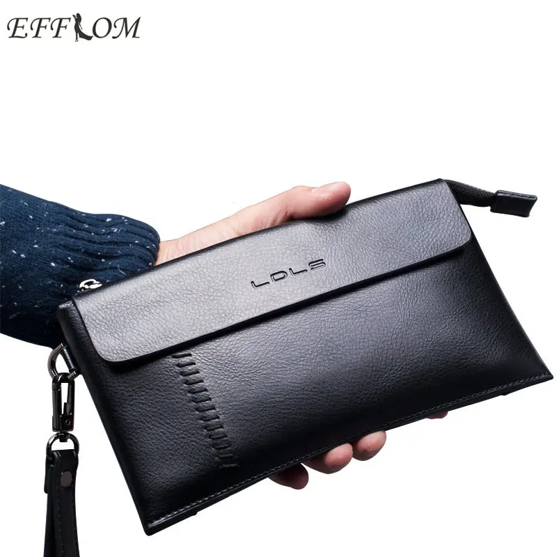 Luxury Brand 100 Genuine Leather Wallet Men Fashion Cowhide Male Clutch Purse Phone Wallet for Credit