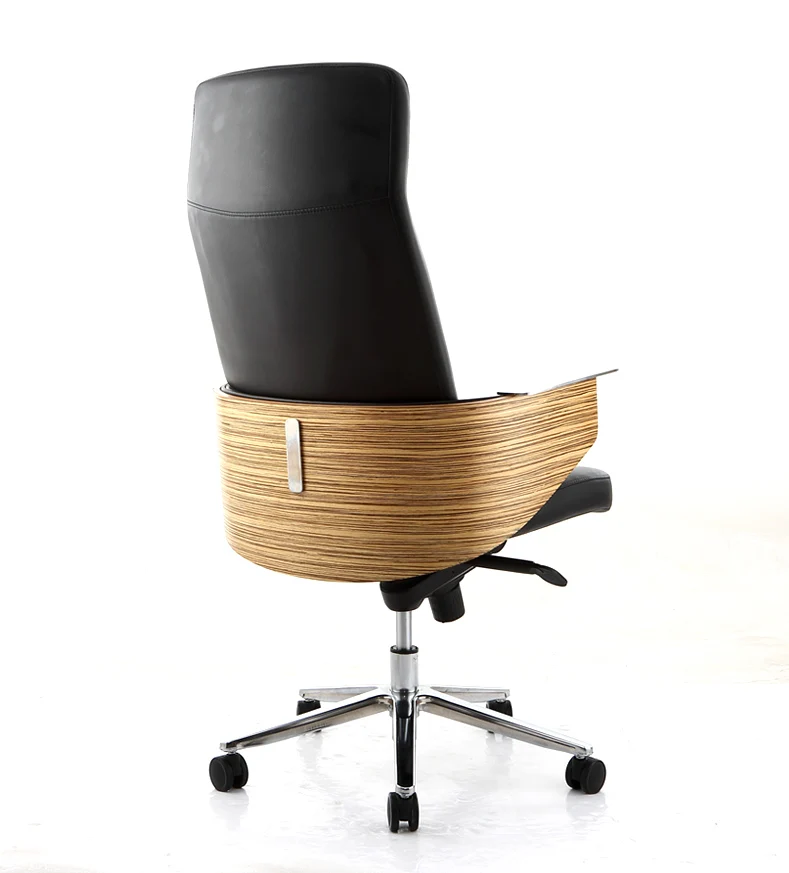 Офисная мебель стул. Простой кожаный офисный стул с высокой спинкой. 03|office furniture