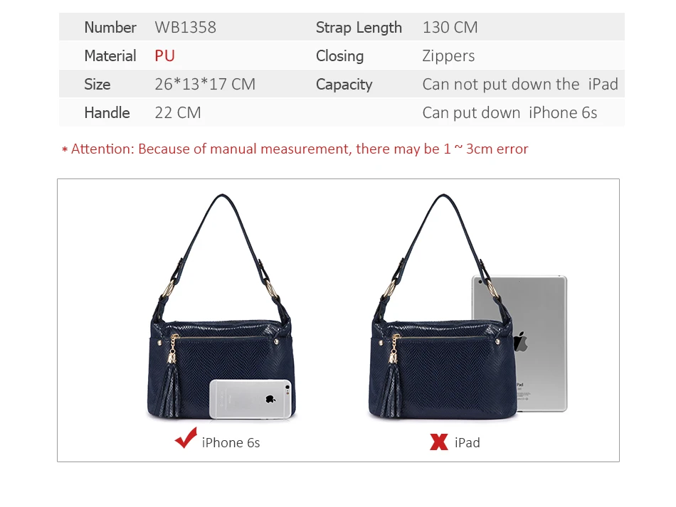 Mais real das mulheres bolsa de ombro