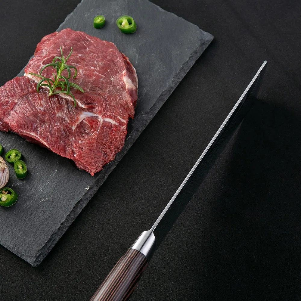 8 ''японский кухонный нож из нержавеющей стали, разделочный нож, антипригарный нож Nakiri, дамасский нож для мяса, инструменты для приготовления пищи