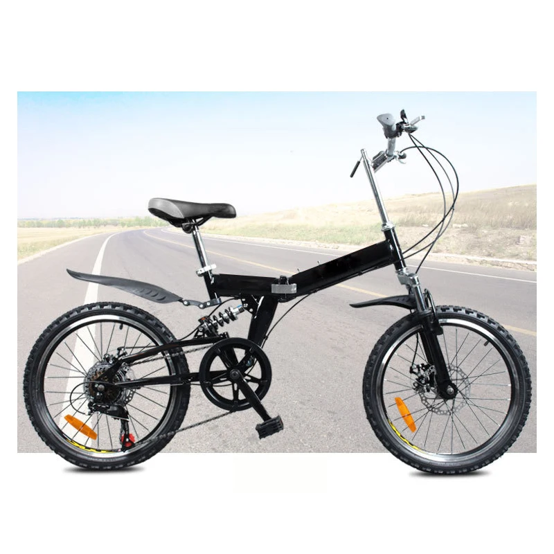 Cheap Mountain Bicycle 20 Inch High Carbon Steel Frame Folding Bike /Bilateral Folding Pedal  Variable Speed Bicycle 3