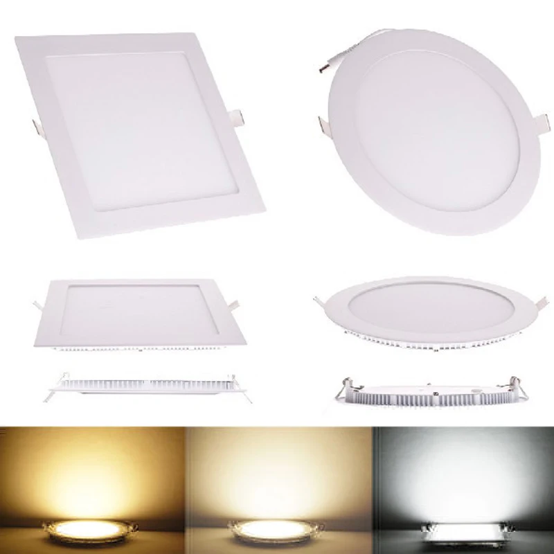 

High quality 3W 9W 12W 18W thin LED Panel Light Warm White/cold White square slim recessed LED Ceiling Spot Lighting Bulb indoor