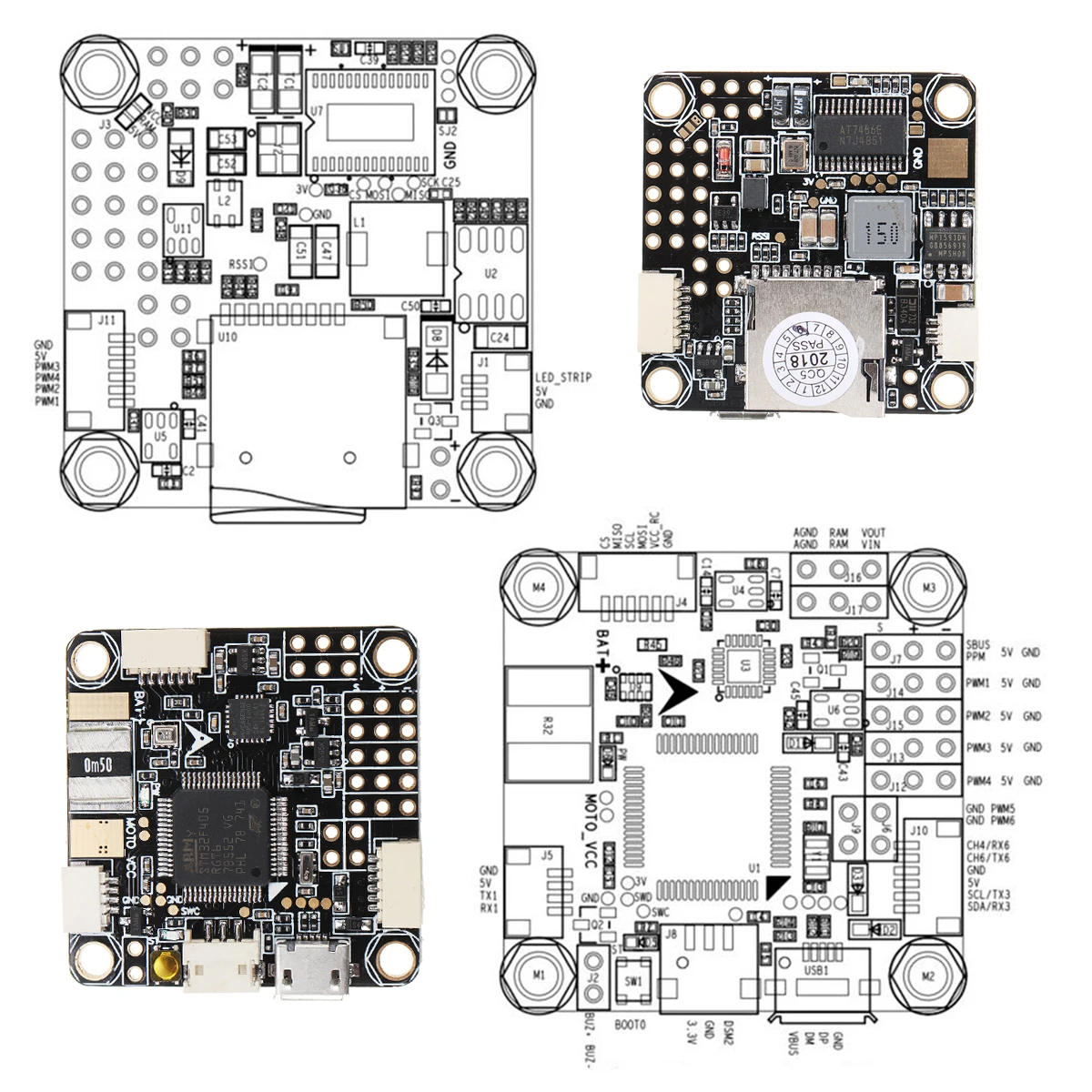 F4 PRO V2 Flight Controller Built-in OSD/BEC Drone for Betaflight Low Noise Stable for FPV Racing Upgraded Latest